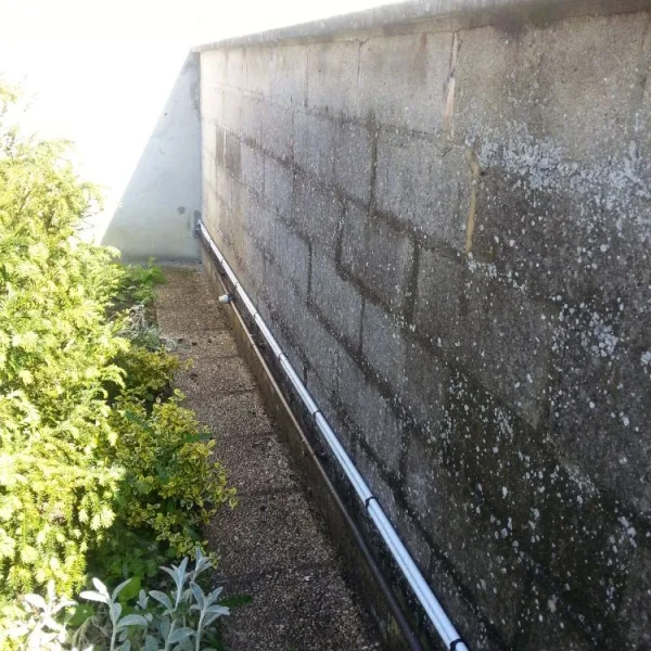 Nettoyage muret de façade et mise en peinture