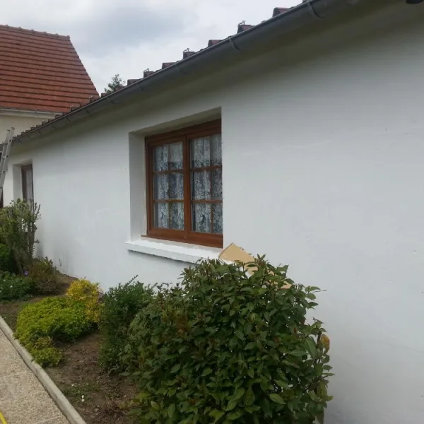 Nettoyage muret de façade et mise en peinture