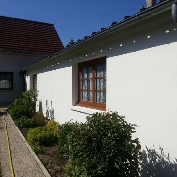 Nettoyage muret de façade et mise en peinture