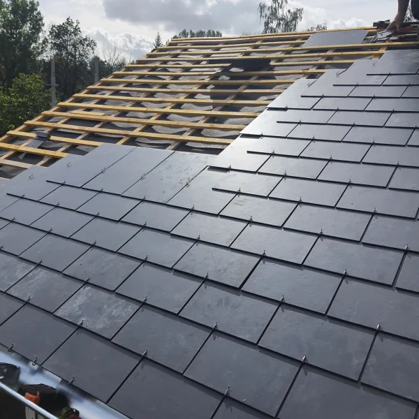 Couverture Ardoise et Tole Bac Acier + Charpente Pierrefonds